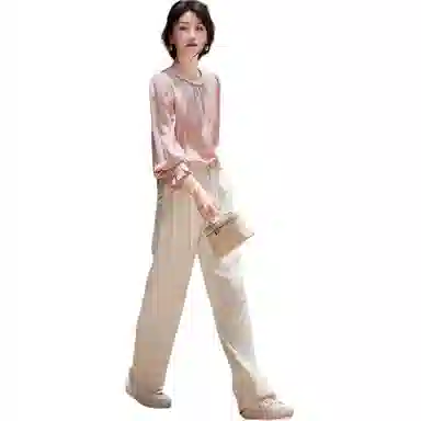 【dme】 休闲舒适通勤长袖衬衫 女款 粉红