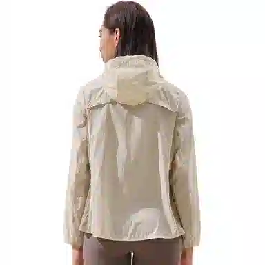 探路者 休闲透气舒适宽松 透气防水防紫外线防晒服 女款 米色