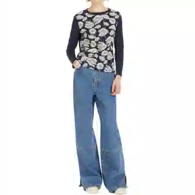 WEEKEND MaxMara Calamai Printed T-Shirt Navy