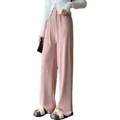 【dme】纯色抽绳阔腿休闲裤 女款