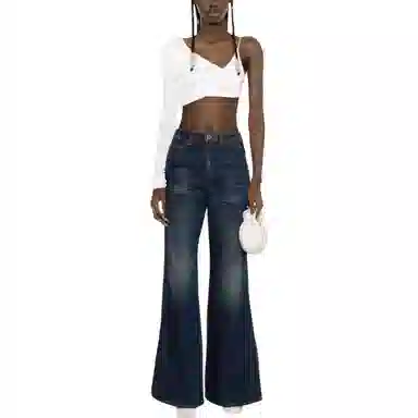 Balmain SS23 Flare Jeans Blue