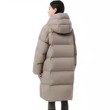 坦博尔 过膝纯色简约羽绒服 女款