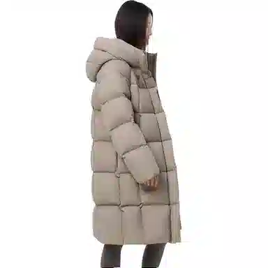 坦博尔 过膝纯色简约羽绒服 女款