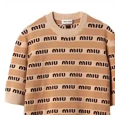 Miu Miu SS23 Logo Sweater Brown