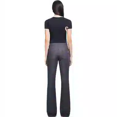 COURREGES FW24 SLASH CONTRAST T-SHIRT T Black Heritage White