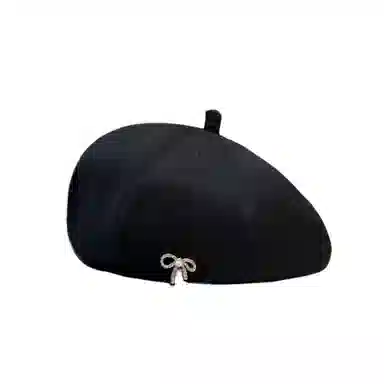 木林森 韩系日系蝴蝶结百搭大头围休闲简约显脸小 棉 贝雷帽 男女同款情侣款