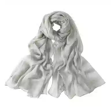 上海故事 纯色加大真丝雪纺素色长巾海滩沙漠旅游推荐 桑蚕丝 丝巾 女款