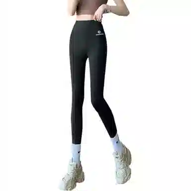 惟熙 透气高腰修身九分打底裤 女款 黑色