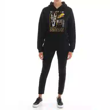 KENZO Embroidered Hoodie Black