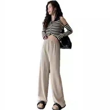 【dme】纯色抽绳阔腿休闲裤 女款