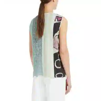 WEEKEND MaxMara Onirica Sleeveless Zip T-Shirt Light Green