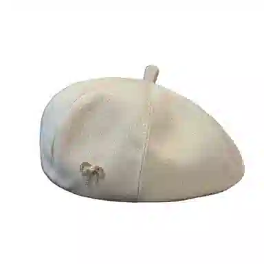 木林森 韩系日系蝴蝶结百搭大头围休闲简约显脸小 棉 贝雷帽 男女同款情侣款