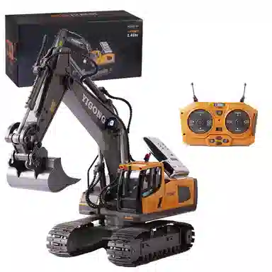 简普森 合金挖掘机喷雾工程车 遥控玩具