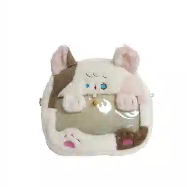 雄俊 超萌超可爱二次元猫咪毛绒大嘴痛包 安抚陪伴 玩偶周边