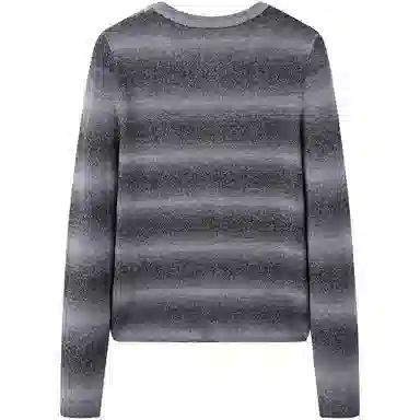 太平鸟 渐变条纹线开衫短款针织衫 女款