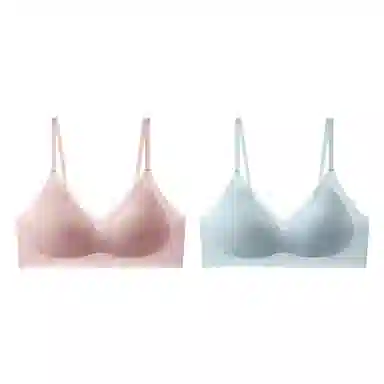 俞兆林 凉感无痕聚拢上托防下垂舒适透气无钢圈收副乳文胸 女款 组合装