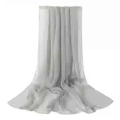 上海故事 纯色加大真丝雪纺素色长巾海滩沙漠旅游推荐 桑蚕丝 丝巾 女款