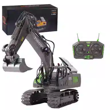 简普森 合金挖掘机喷雾工程车 遥控玩具