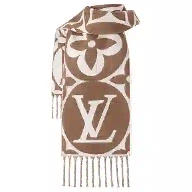 Louis Vuitton LV Medallion Scarf Brown