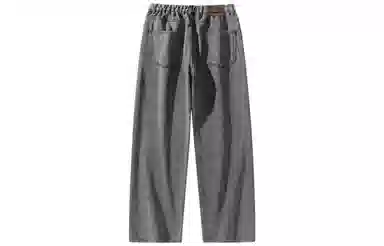 大卫贝肯 美式高街复古水洗基础款直筒长裤宽松垂坠感潮流百搭牛仔裤 男女同款