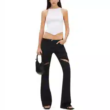 COURREGES SS24 POINTY RIB KNIT TANK TOP Mist