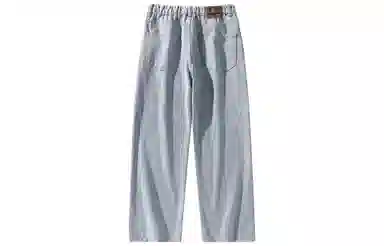 大卫贝肯 美式高街复古水洗基础款直筒长裤宽松垂坠感潮流百搭牛仔裤 男女同款