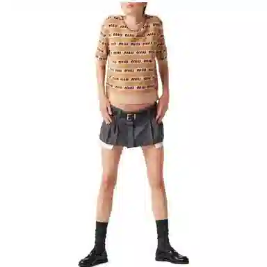 Miu Miu SS23 Logo Sweater Brown