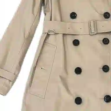 Burberry Beige Double-Breasted Coat