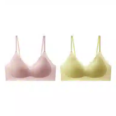 俞兆林 凉感无痕聚拢上托防下垂舒适透气无钢圈收副乳文胸 女款 组合装