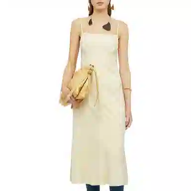 JIL SANDER Sleeveless Cotton Dress With Lace Details