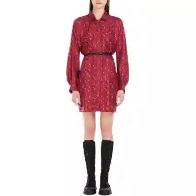 MaxMara Ozio Printed Silk Shirt Dress