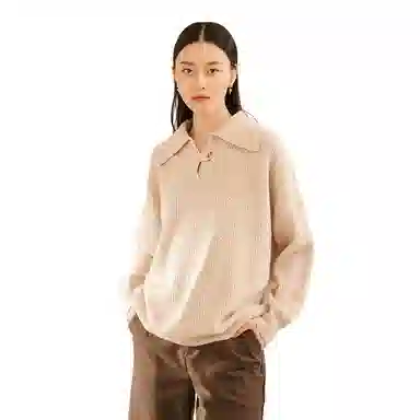 恒源祥 纯色保暖长袖毛衣 男女同款