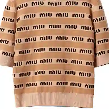 Miu Miu SS23 Logo Sweater Brown