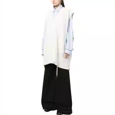 MM6 Maison Margiela V-Neck Sleeveless Sweater White