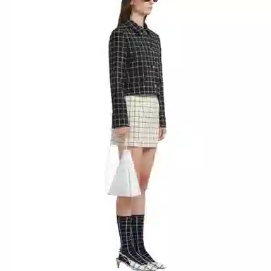 MARNI Black Checked Wool Jacket