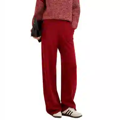 恒源祥 纯色设计细腻柔和亲肤高腰休闲裤 女款