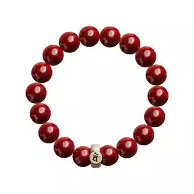 盈满堂 生肖龙年原矿佛珠 再造辰砂朱砂 手串 男女同款情侣款