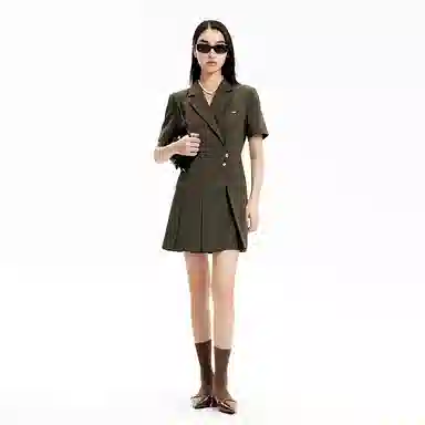 Peacebird Blazer Dress Brown