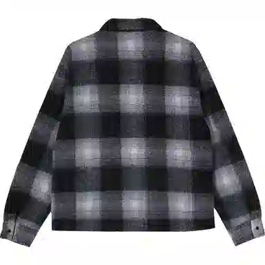 Stussy Shadow Plaid Sherpa Zip Shirt
