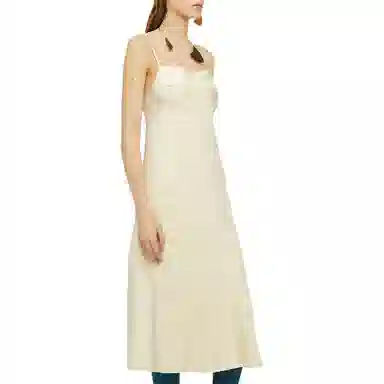 JIL SANDER Sleeveless Cotton Dress With Lace Details