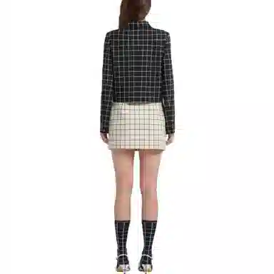 MARNI Black Checked Wool Jacket