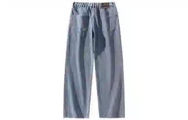 大卫贝肯 美式高街复古水洗基础款直筒长裤宽松垂坠感潮流百搭牛仔裤 男女同款