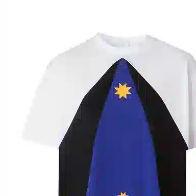 Burberry FW21 Colorblock Star Print T-Shirt White
