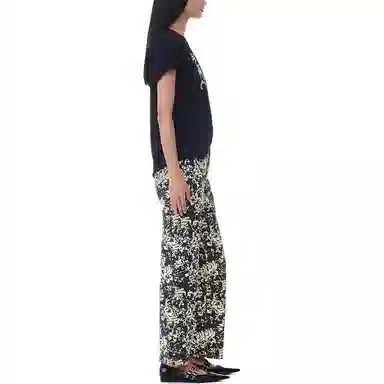 GANNI SS24 Black T-Shirt