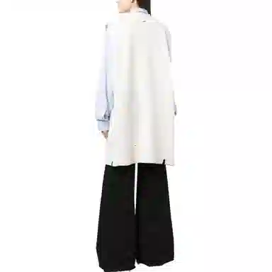 MM6 Maison Margiela V-Neck Sleeveless Sweater White