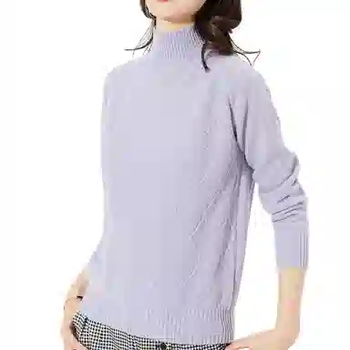 恒源祥 半高领纯色套头针织毛衣 女款