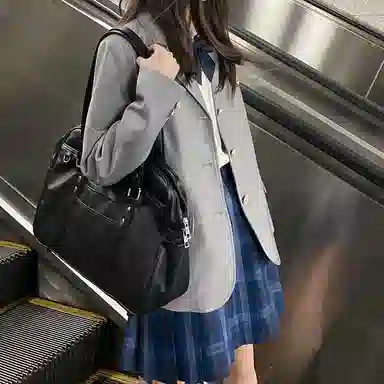 东鲸岁时记 格子高腰百褶短款制服裙装 津岚女高