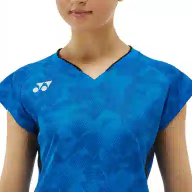 YONEX Logo V-Neck T-Shirt Blue