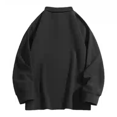 HIPANDA Waffle Knit Polo Long Sleeve Tee