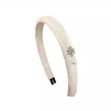 贯古今 古风中国结盘扣花朵提花刺绣海绵女生新中式精致气质窄版 布艺 发箍 女款